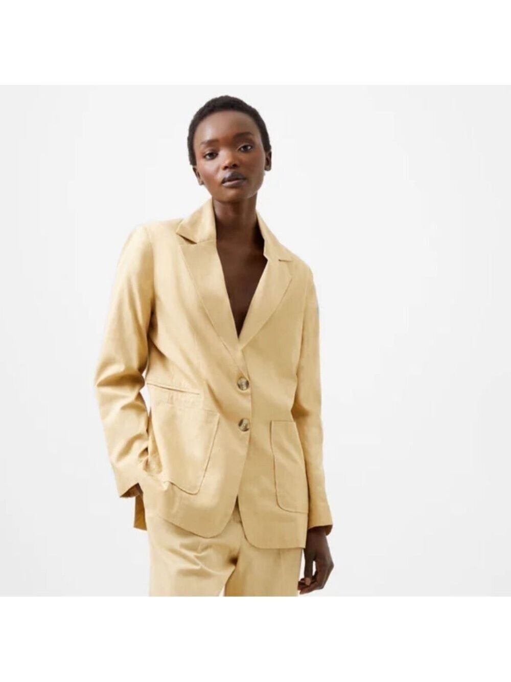 French Connection Alania Relaxed Fit Blazer in Biscotti - NWT